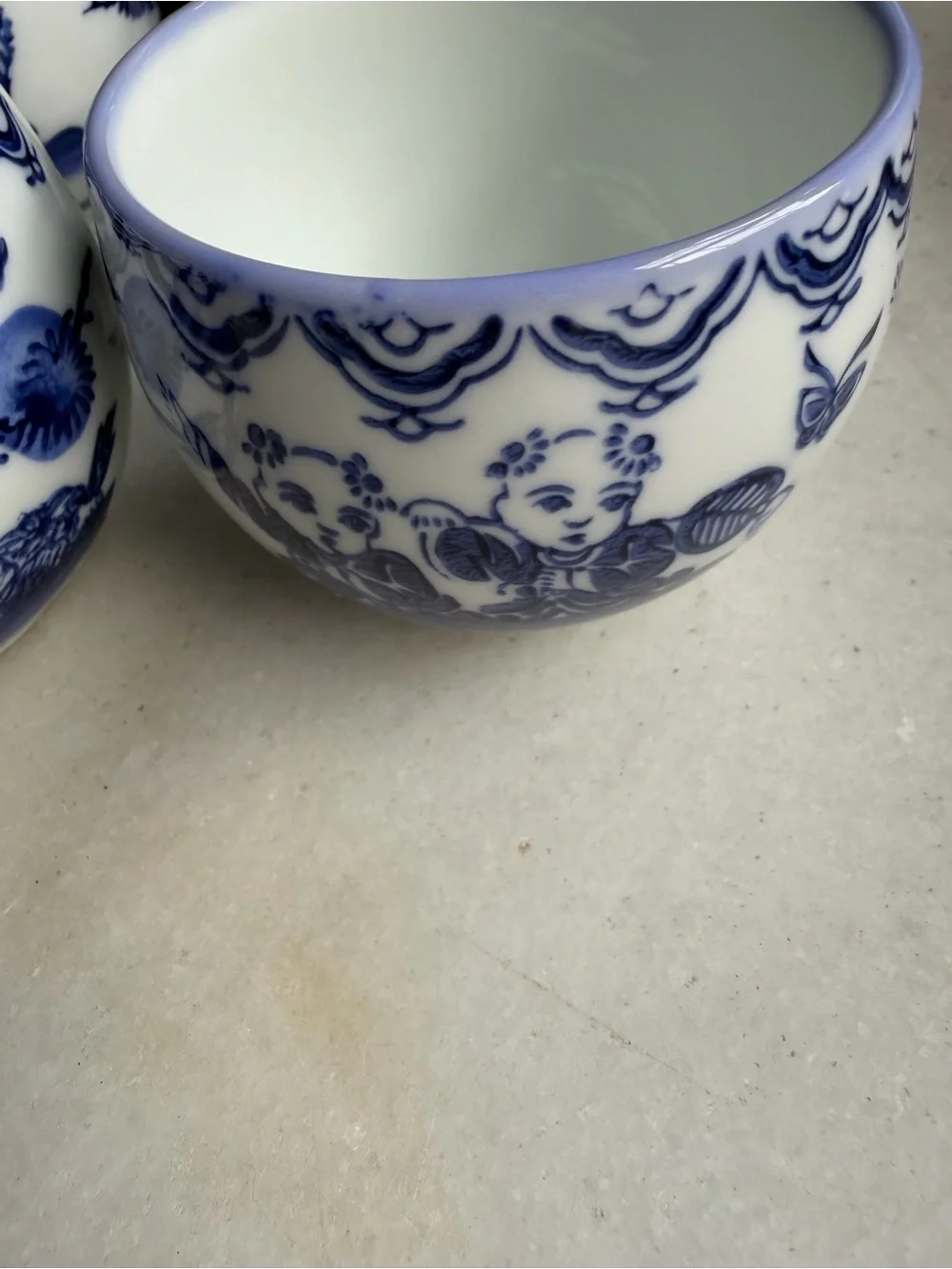 Vintage Blue & White Japanese Teacups